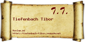 Tiefenbach Tibor névjegykártya